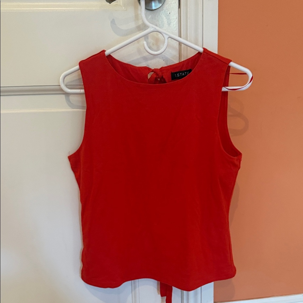 1. State Vibrant Red Sleeveless Tank Top